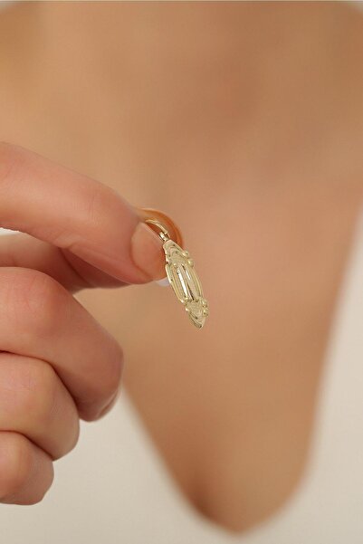 Bayar Gold 14 Ayar Altın N Harfli Retro Kolye Ucu