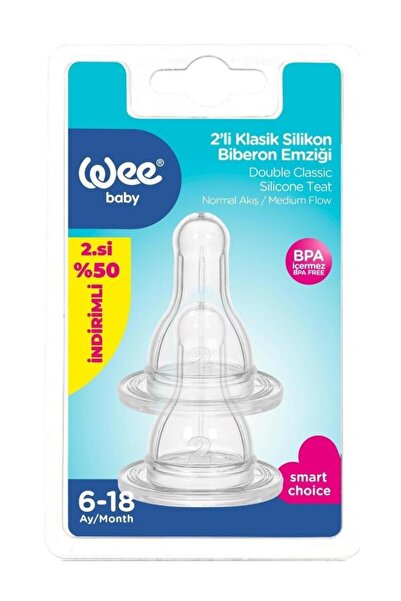 Wee Baby 2'li Silikon Biberon Emziği Normal Akış No:2