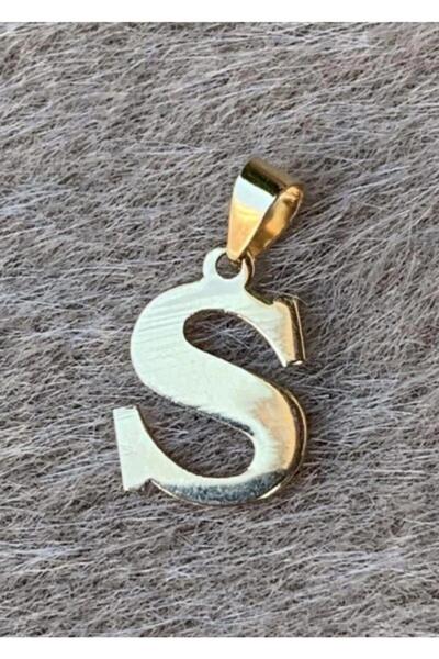 Bayar Gold 14 Ayar Altın S Harf Sade Kolye Ucu
