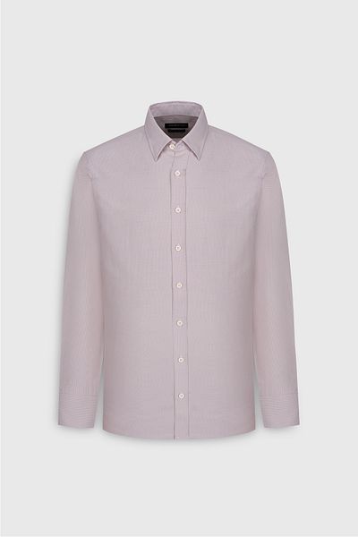 ALTINYILDIZ CLASSICS Ανδρικό μπεζ βαμβακερό πουκάμισο Oxford Slim Fit με κρυφό γιακά με κουμπιά