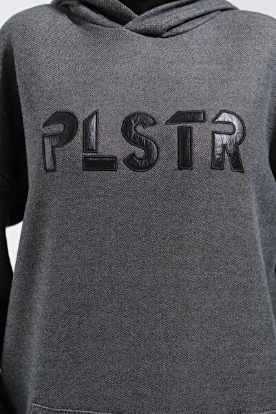Plistre 1596_ Nakışlı Oversize Tesettür Sweatshirt Büyük Beden Geniş Kalıp