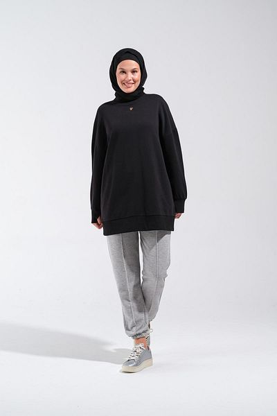 Plistre 2225_Φούτερ με γιακά ποδηλάτου Oversize