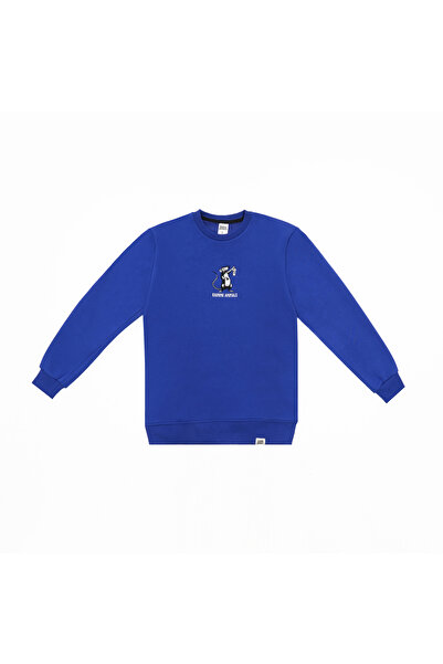 Raining Animals Fare Nakışlı Sweatshirt Özel Tasarım Banksy Unisex Şardonlu