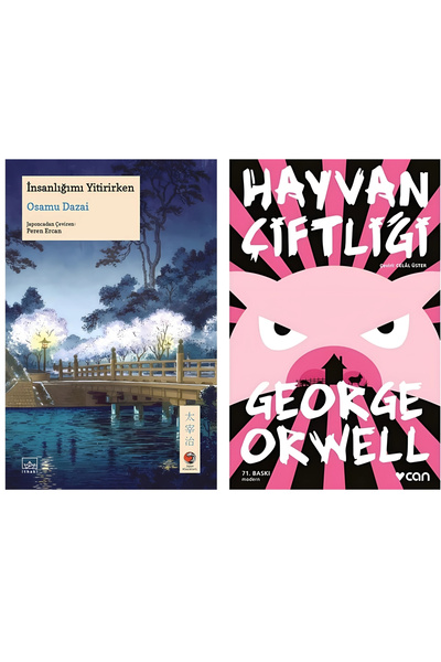 İthaki Yayınları İnsanlığımı Yitirirken(Osamu Dazai)+Hayvan Çiftliği(George Orwell) 2 Kitap Set