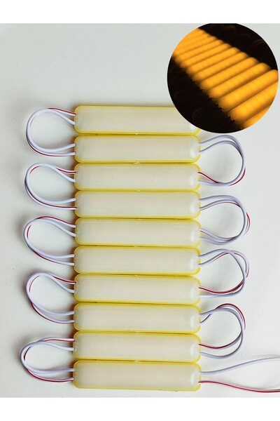 BALP Neon Su Geçirmez Sarı Parmak Led 10 Adet