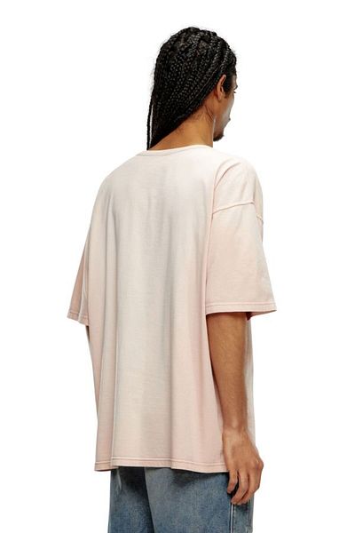 Diesel Ανδρικό μπλουζάκι σε χρώμα πούδρας Crew Neck
