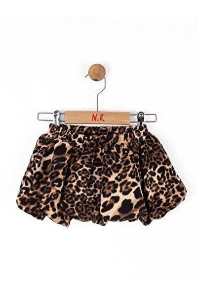Zekids Baby Girl Elastic Waist Leopard Print Balloon Skirt