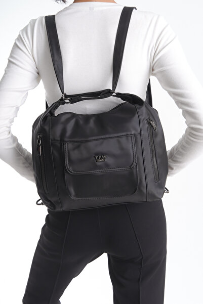 Solo Bag Жіноча м'яка атласна сумка на щодень, з кишенями на руках і спині