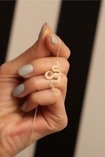 Bayar Gold 14 Ayar Altın Yılan Kolye