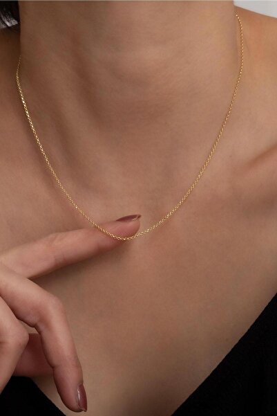 Bayar Gold 14 Ayar Altın Zarif Doç Zincir Kolye