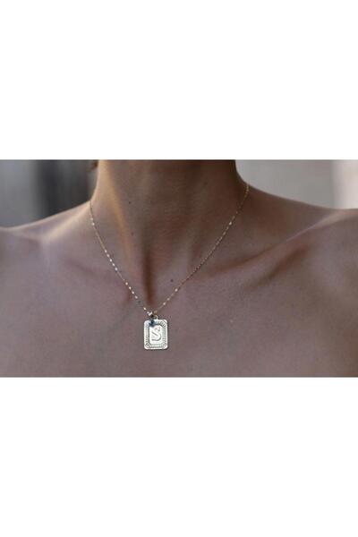 Bayar Gold 14 Ayar Altın S Harf Vintage Kolye