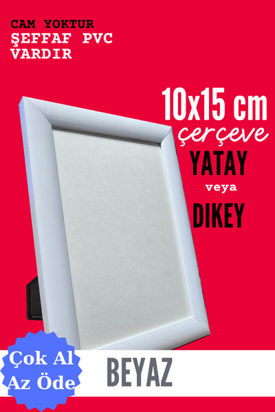 CreaWitch 10X15 cm Photo Picture Frame Standing Backrest or Wall Hanging White