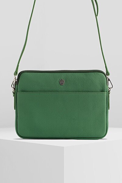 WATCHOFROYAL Green Genuine Leather Maestria Strap Handbag