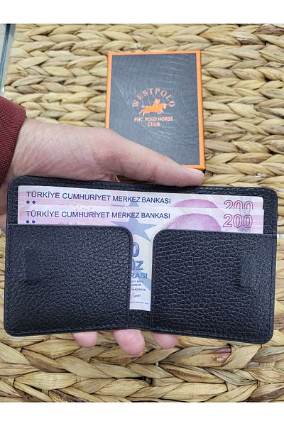 Westpolo Γνήσιο δέρμα Magnet Ανδρική θήκη για κάρτες