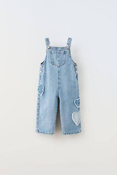 NAMNAM Girl's Heart Applique Detailed Jean Salopet