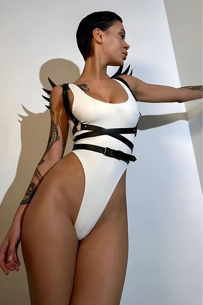 Angels Passion Stylish and Sexy Underbust Waist Belt - Winged Harness