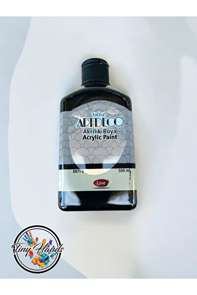 tiny hands Artdeco Akrilik Boya 500ml Siyah Akrilik Boya - EN71-3 Siyah Akril...