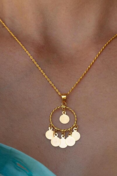 Bayar Gold 14 Ayar Altın Sade Pullu Kolye