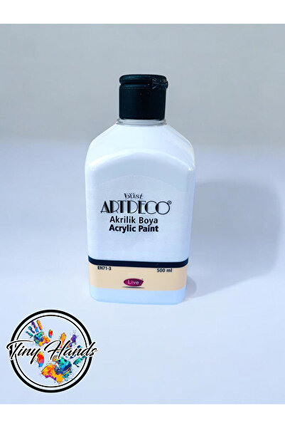 tiny hands Artdeco Akrilik Boya 500ml Beyaz Akrilik Boya - EN71-3 Beyaz Akril...