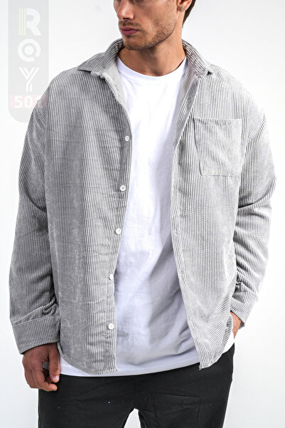 ROY501 Ανδρικό βελούδινο πουκάμισο Χοντρό χειμερινό πουκάμισο κοτλέ πουκάμισο