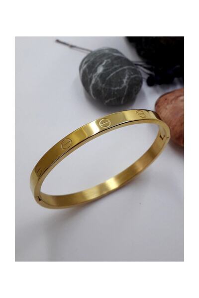 X-Lady Accessories Yeni Trend Paslanmaz Çelik Bileklik -gold-XL