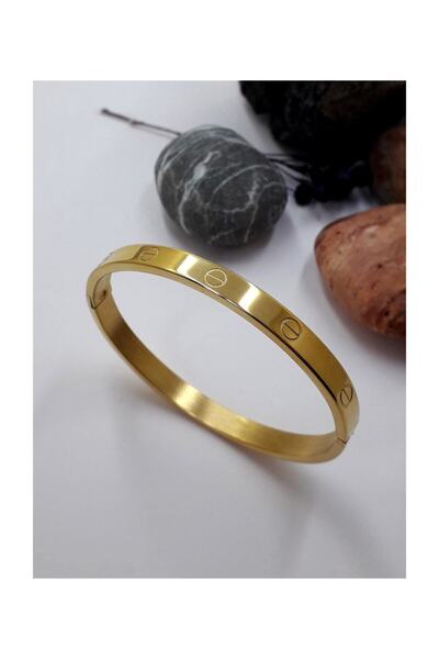 X-Lady Accessories Yeni Trend Paslanmaz Çelik Bileklik -gold-XL