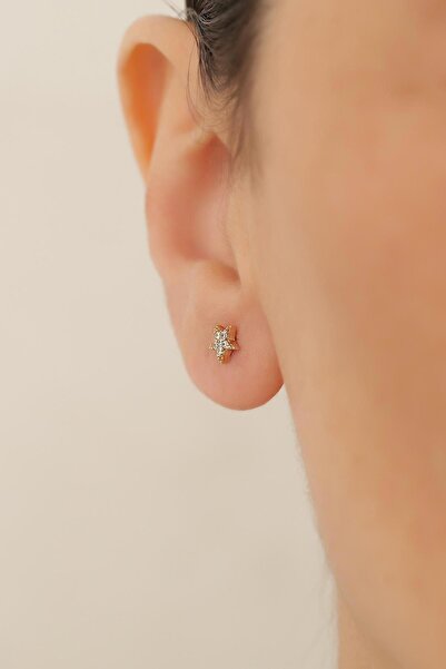 Bayar Gold 14 Ayar Altın Yıldız Küpe