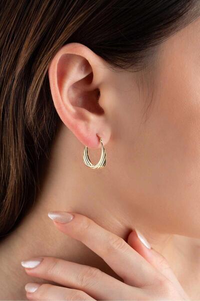 Bayar Gold 14 Ayar Altın Burgulu Fiyonk Küpe