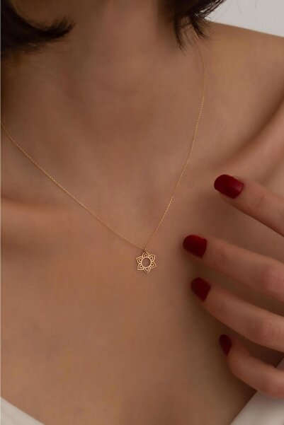 Bayar Gold 14 Ayar Altın Güneş Kolye