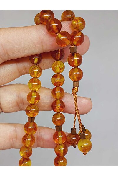 Yasamtohumu Бурштиновий камінь для чотків, 33 намистини, 8 мм (23475)
