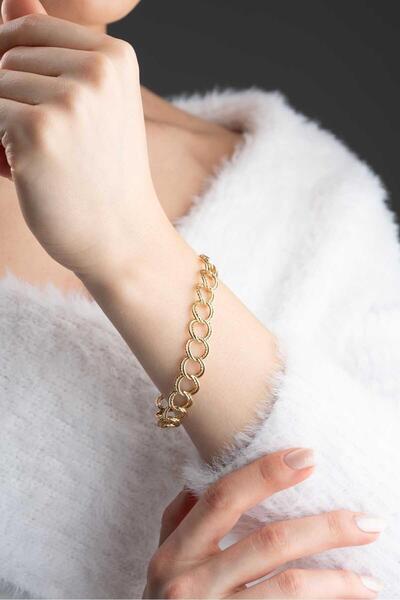 Bayar Gold 14 Ayar Altın Düz Halkalı Samanyolu Bileklik