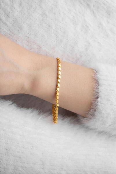 Bayar Gold 22 Ayar Altın Pullu Halep Bileklik