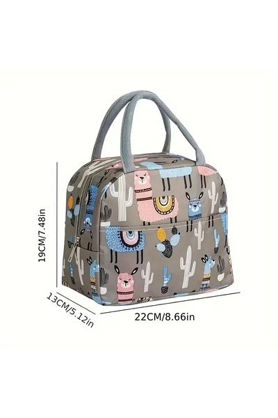 BGSignature Waterproof Thermal Meal & Lunch Bag - Warm/Cold Protection - Pink Rabbit Themed