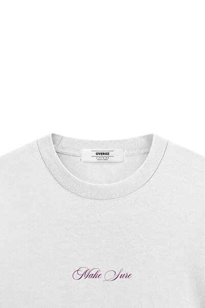 Overoz Біла оверсайз футболка з квітковим принтом - 1239