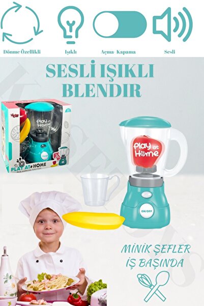 kosetoys Blender Seti HEDİYE PİLLİ // Sesli Işıklı Mikser Kız Erkek Şef Çocuk...