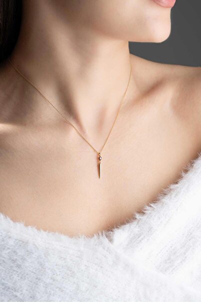 Bayar Gold 14 Ayar Altın Sivri Uç Kolye