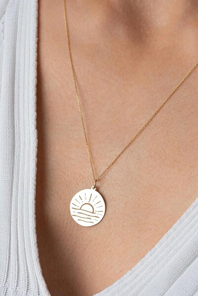 Bayar Gold 14 Ayar Altın Gün Doğumu Kolye