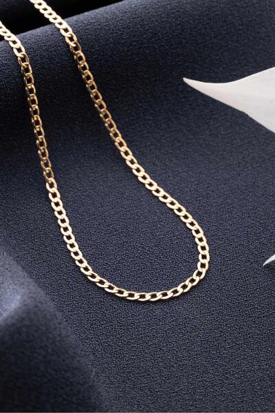 Bayar Gold 14 Ayar Altın Kalın Gurmet  Zincir Kolye 2 mm