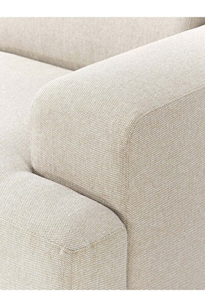 S Home Design Concept Molly Mini 2 Modül Kanepe Köşe Koltuk, Sağ Köşe, Keten Kırık Beyaz