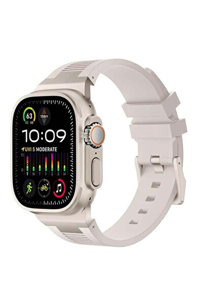 WATCHOFROYAL Apple Saat Kordonu Duke BEYAZ  Ultra 2 49mm bant 42mm 44mm 45mm ...