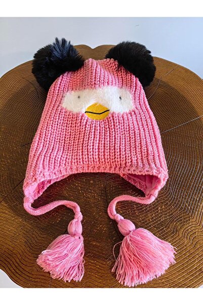 Kitti Kıttı Girl - Beanie with Fleece Laces and Pompom 24130-05-063 4-8 Years