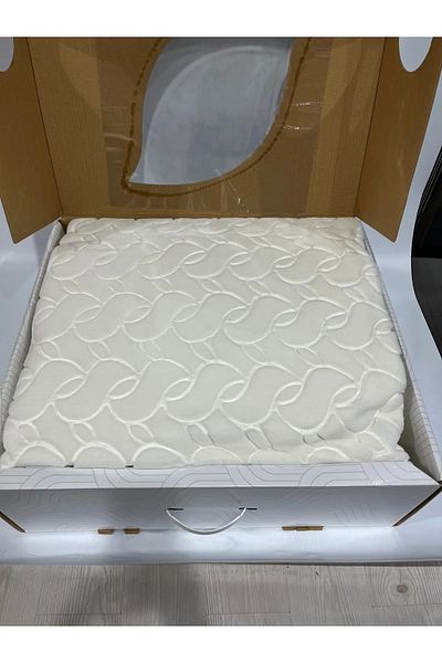 BEYAZTOPTAN MERINOS ELEGANCE - Pătură dublă, Bone-Cream