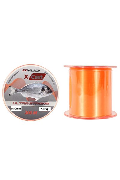 RYUJI X-cast 0.30mm 300m Orange Monofilament Misina