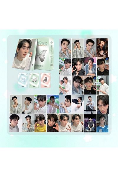 Kpop Dünyasi Cha Eun-Woo Bidirectional Printed Hologram / Lomo Card Set