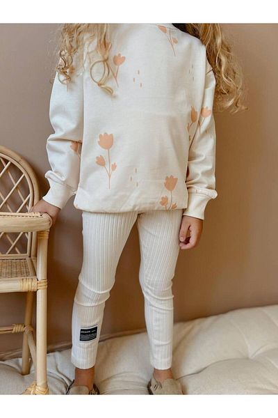 YİGİT BUTİK Set de colanți cu imprimeu floral Yigit Boutique pentru fete
