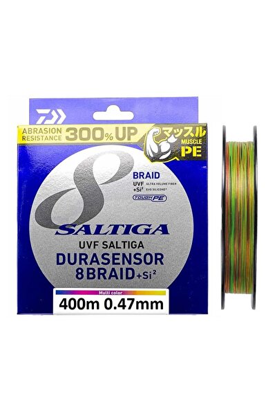 daiwa Saltiga 8 Braid Dura 400m Multicolor İp Misina 8.0 Pe - 0.47 mm - 44 kg