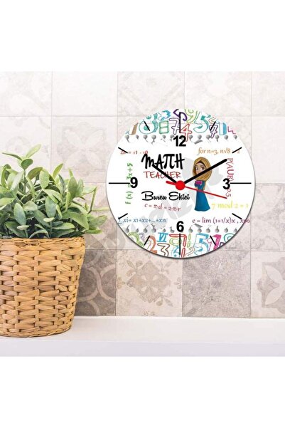 Hediyelen Učitelj matematike Glava Figura Til Zidni sat