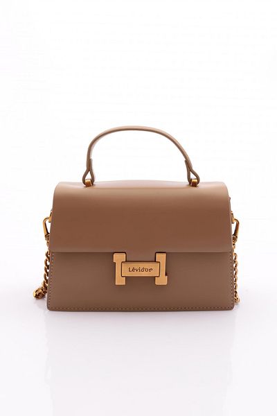 Levidor Brown Square Design Handbag
