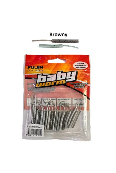 Fujin Baby Worm 5.2cm Floating Lrf Silikonu (18 ADET) Browny
