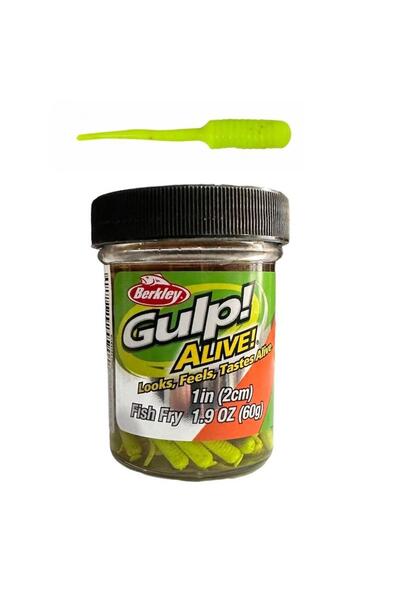 BERKLEY Gulp Alive Fish Fry 2cm 60gr Sıvılı Lrf Silikonu Chartreuse